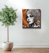 Pencil Ponderings artwork on canvas displayed in a living room